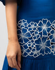 Cobalt Blue Embroidered Shirt Dress by THE MRCH MUSE