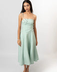 Mint Bloom Midi Dress by THE MRCH MUSE