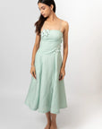 Mint Bloom Midi Dress by THE MRCH MUSE