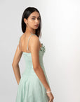 Mint Bloom Midi Dress by THE MRCH MUSE