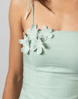 Mint Bloom Midi Dress by THE MRCH MUSE