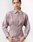 Purple Dove Blossom Shirt by THE MRCH MUSE
