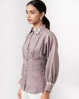 Purple Dove Blossom Shirt by THE MRCH MUSE