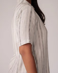 White and Black Striped Dress by THE MRCH MUSE
