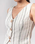 Black & White Striped Vest by THE MRCH MUSE