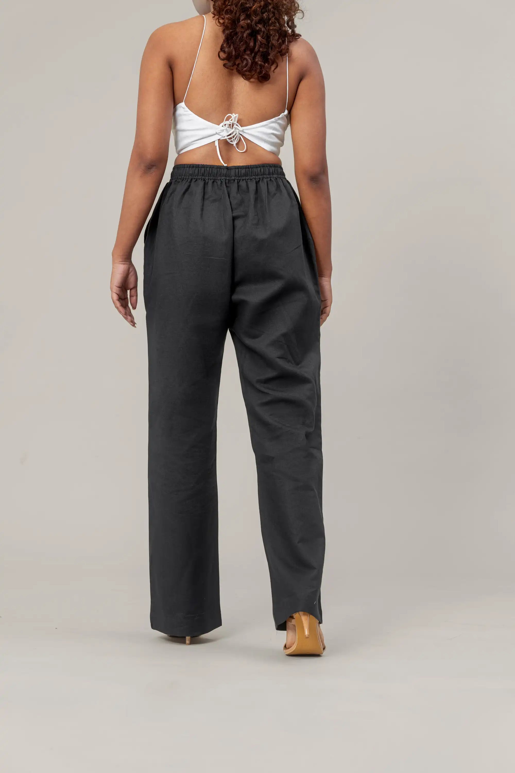 Black Wide Leg Trousers by THE MRCH MUSE