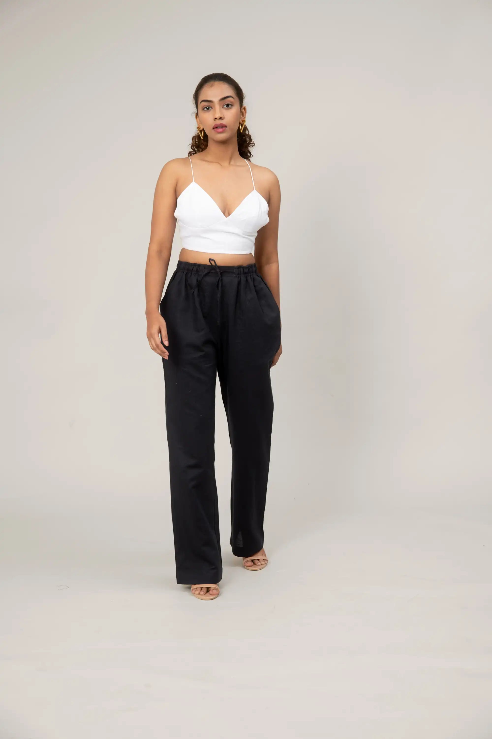 Black Wide Leg Trousers by THE MRCH MUSE
