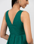 Emerald Bloom Midi Dress by THE MRCH MUSE