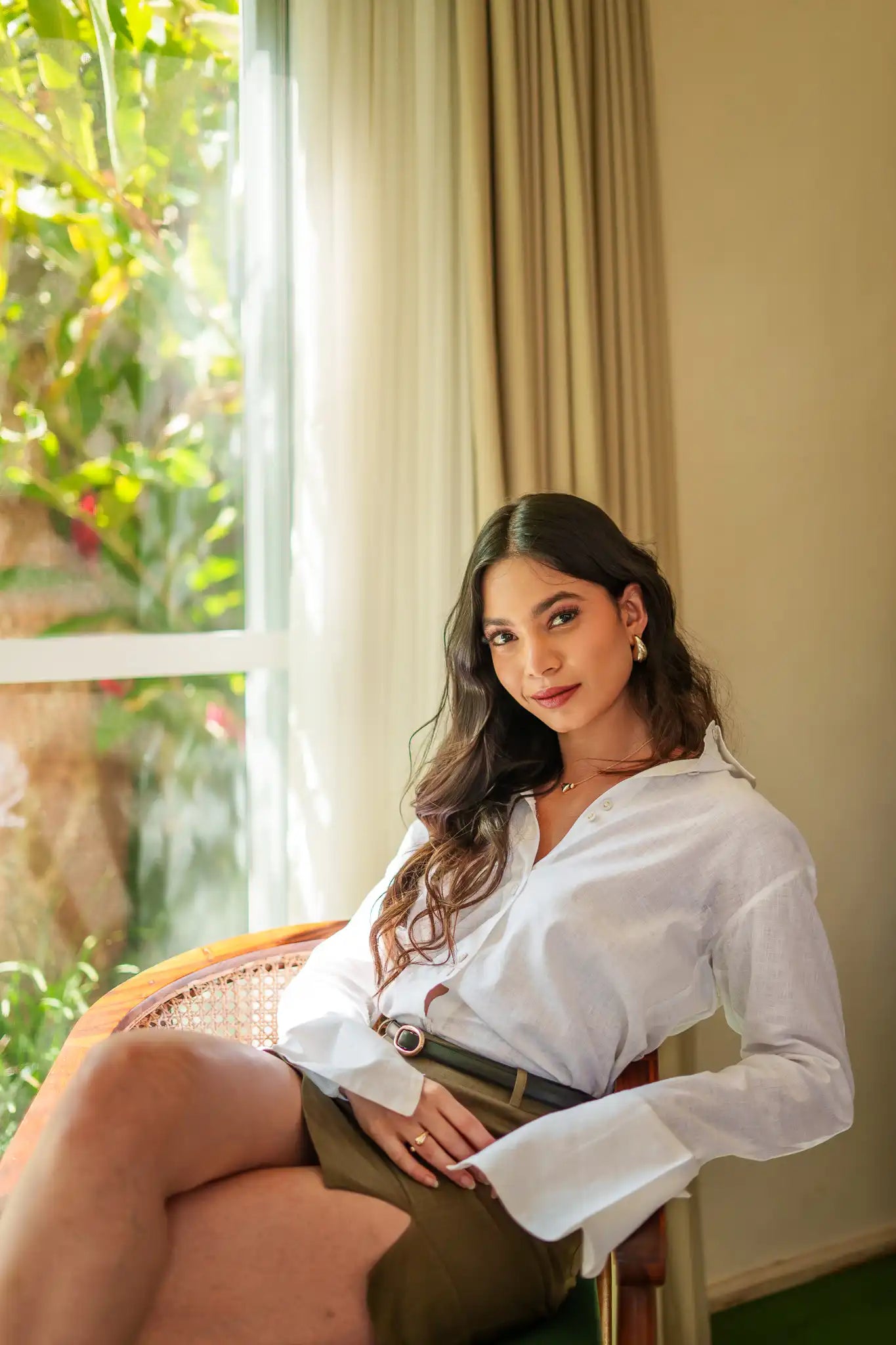 Olive Green Mini Skirt by THE MRCH MUSE