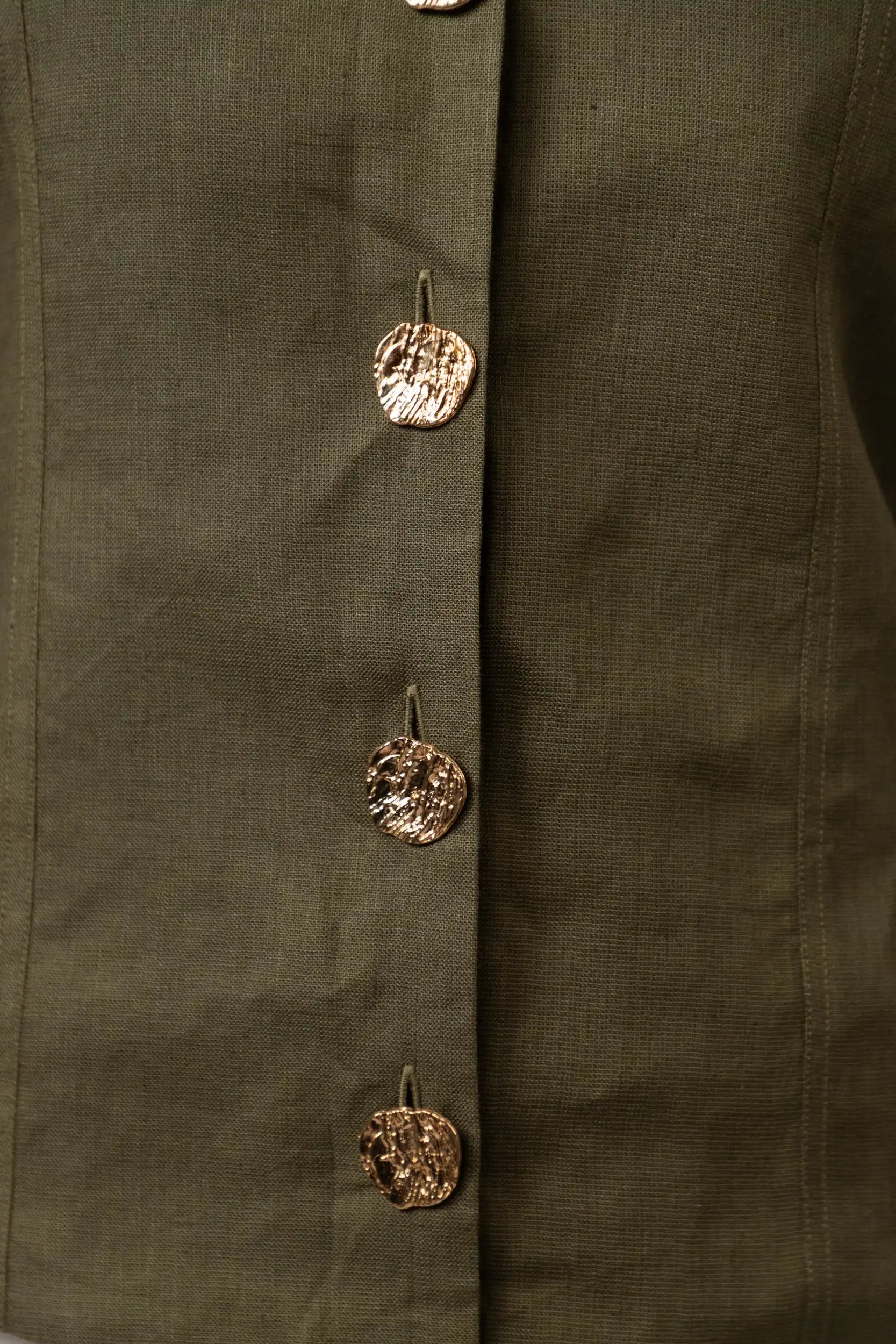 Olive Green Puff Top by THE MRCH MUSE