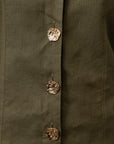 Olive Green Puff Top by THE MRCH MUSE