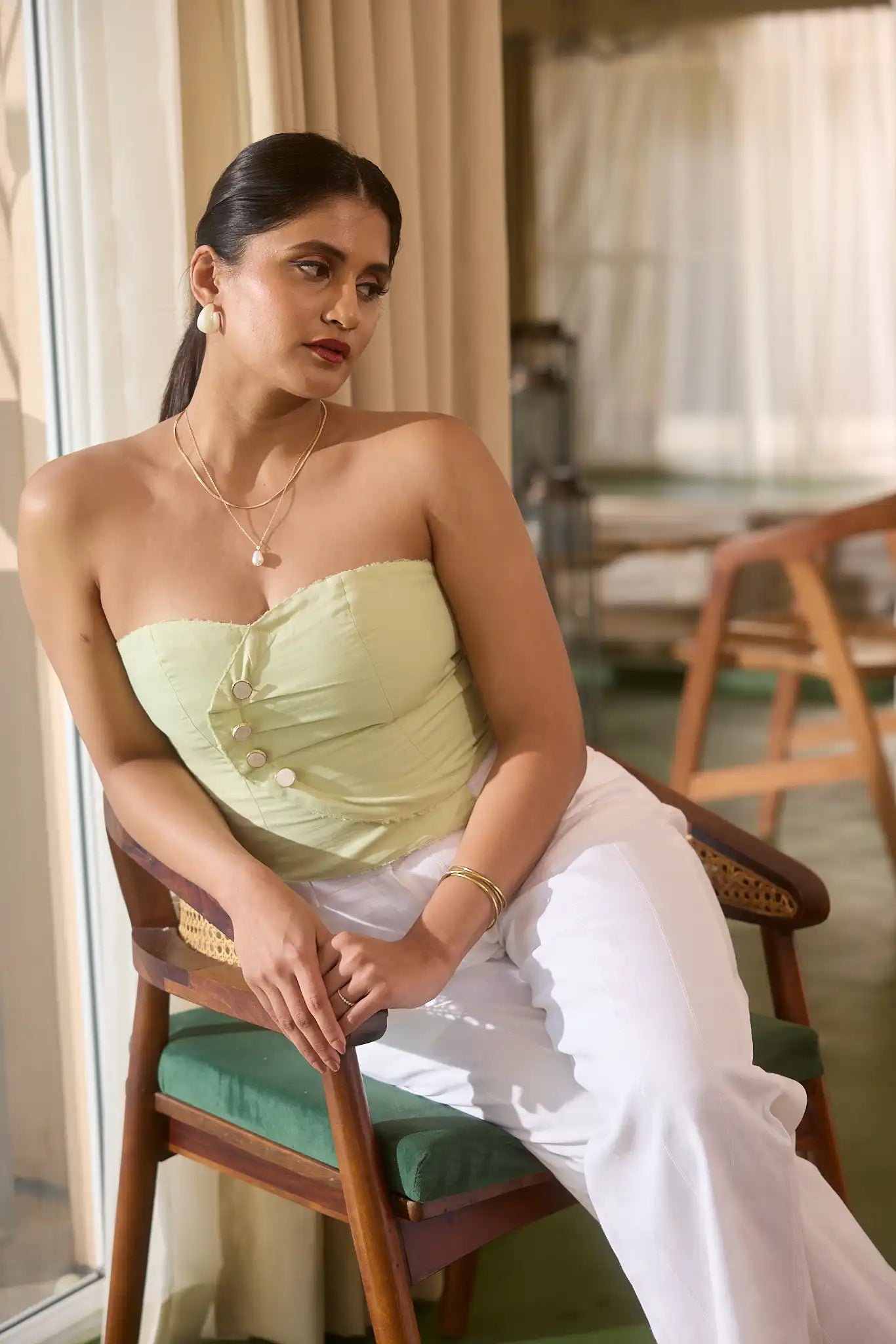 Pastel Green Tube Top by THE MRCH MUSE