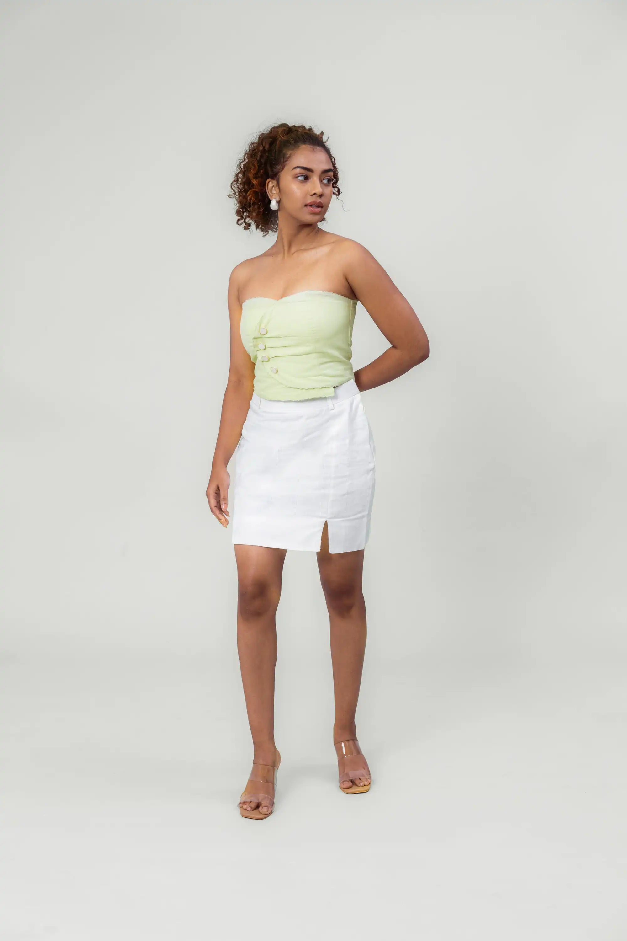 Pastel Green Tube Top by THE MRCH MUSE