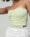 Pastel Green Tube Top by THE MRCH MUSE