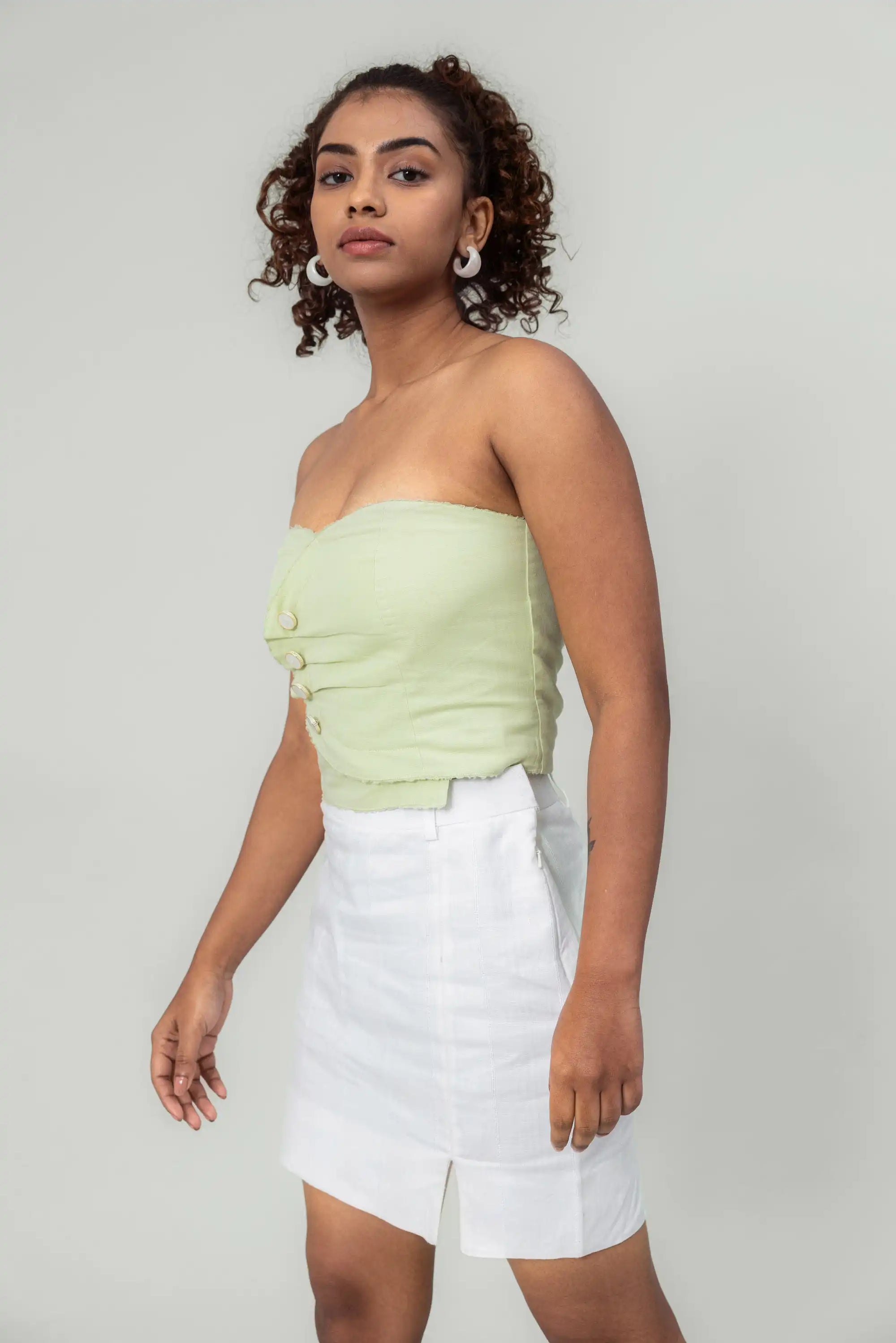 Pastel Green Tube Top by THE MRCH MUSE