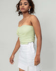 Pastel Green Tube Top by THE MRCH MUSE