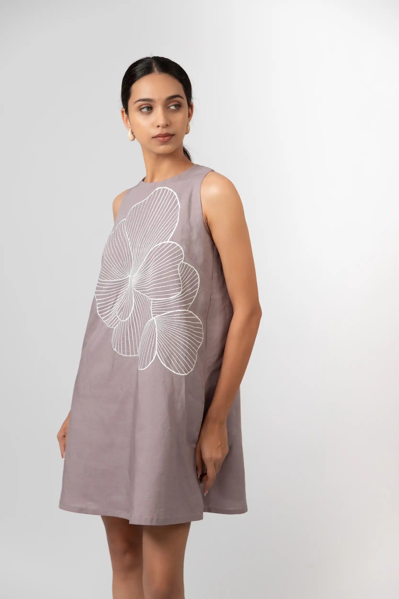 Purple Blossom Shift Dress by THE MRCH MUSE