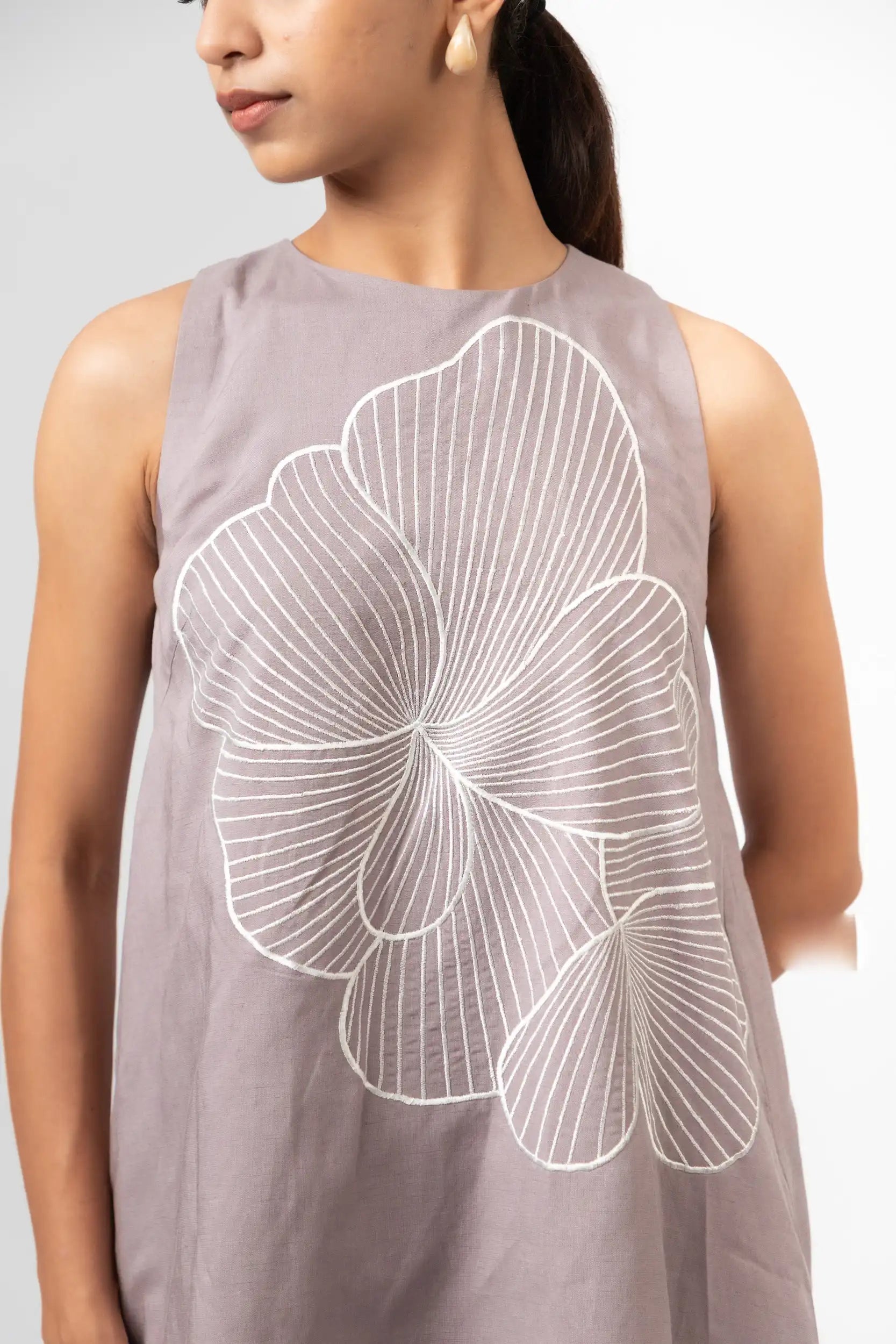 Purple Blossom Shift Dress by THE MRCH MUSE