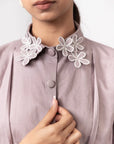 Purple Dove Blossom Shirt by THE MRCH MUSE