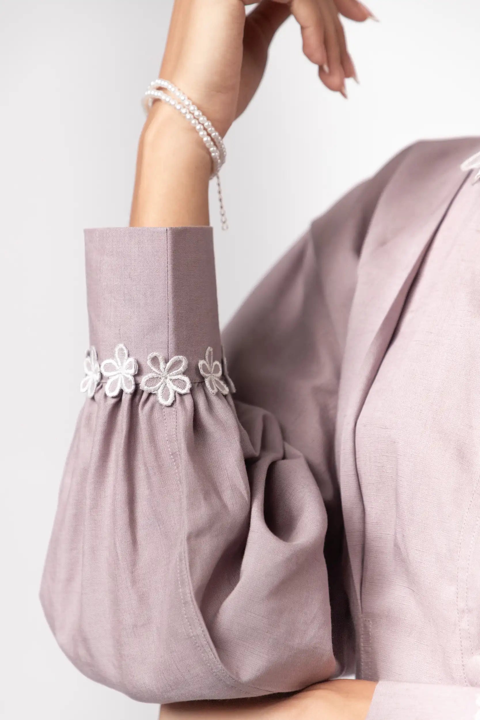 Purple Dove Blossom Shirt by THE MRCH MUSE