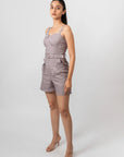 Purple Dove Playsuit by THE MRCH MUSE