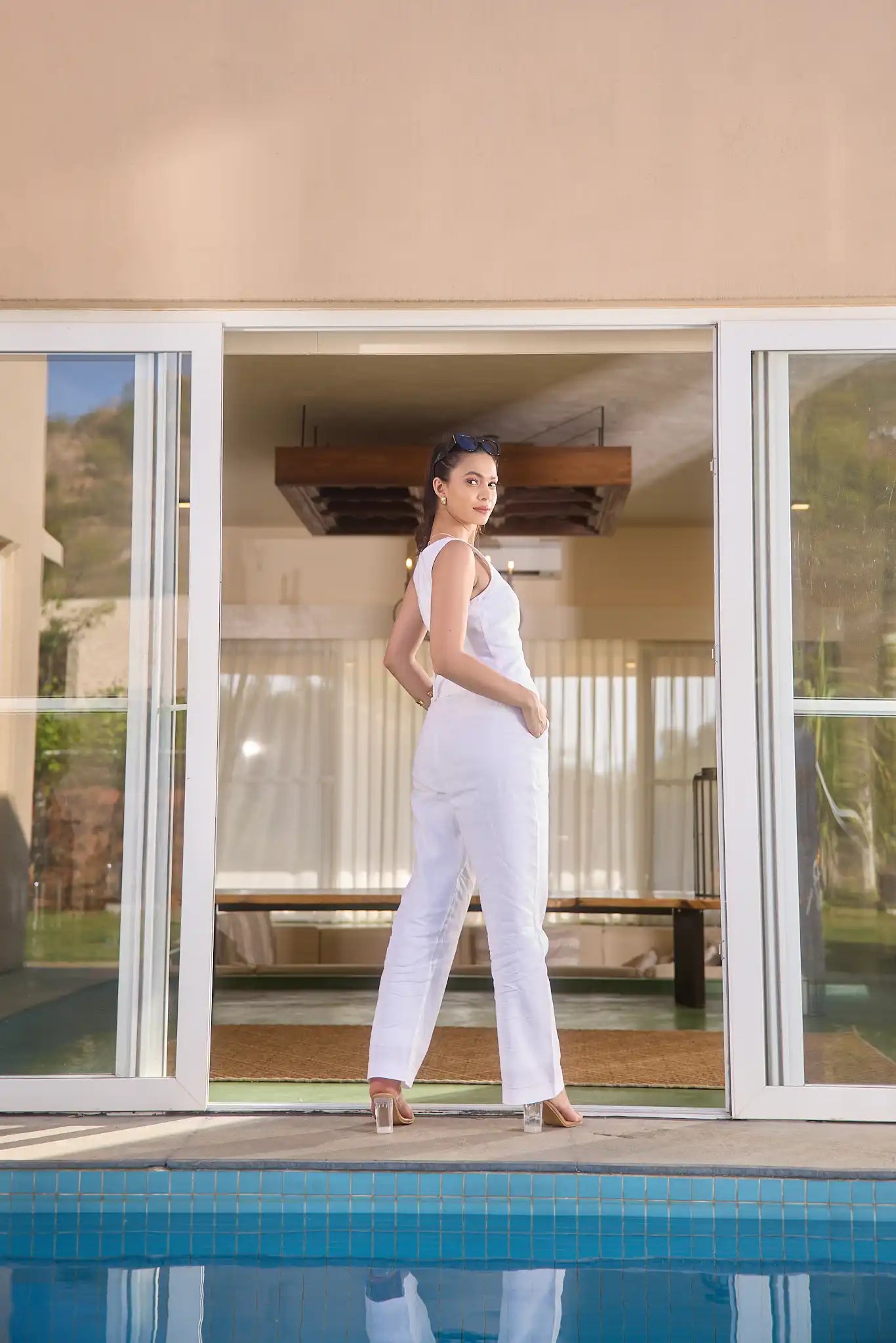 White Linen Trousers by THE MRCH MUSE