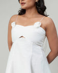 White Rose Mini Dress by THE MRCH MUSE
