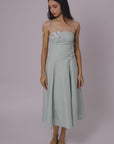 Mint Bloom Midi Dress by THE MRCH MUSE