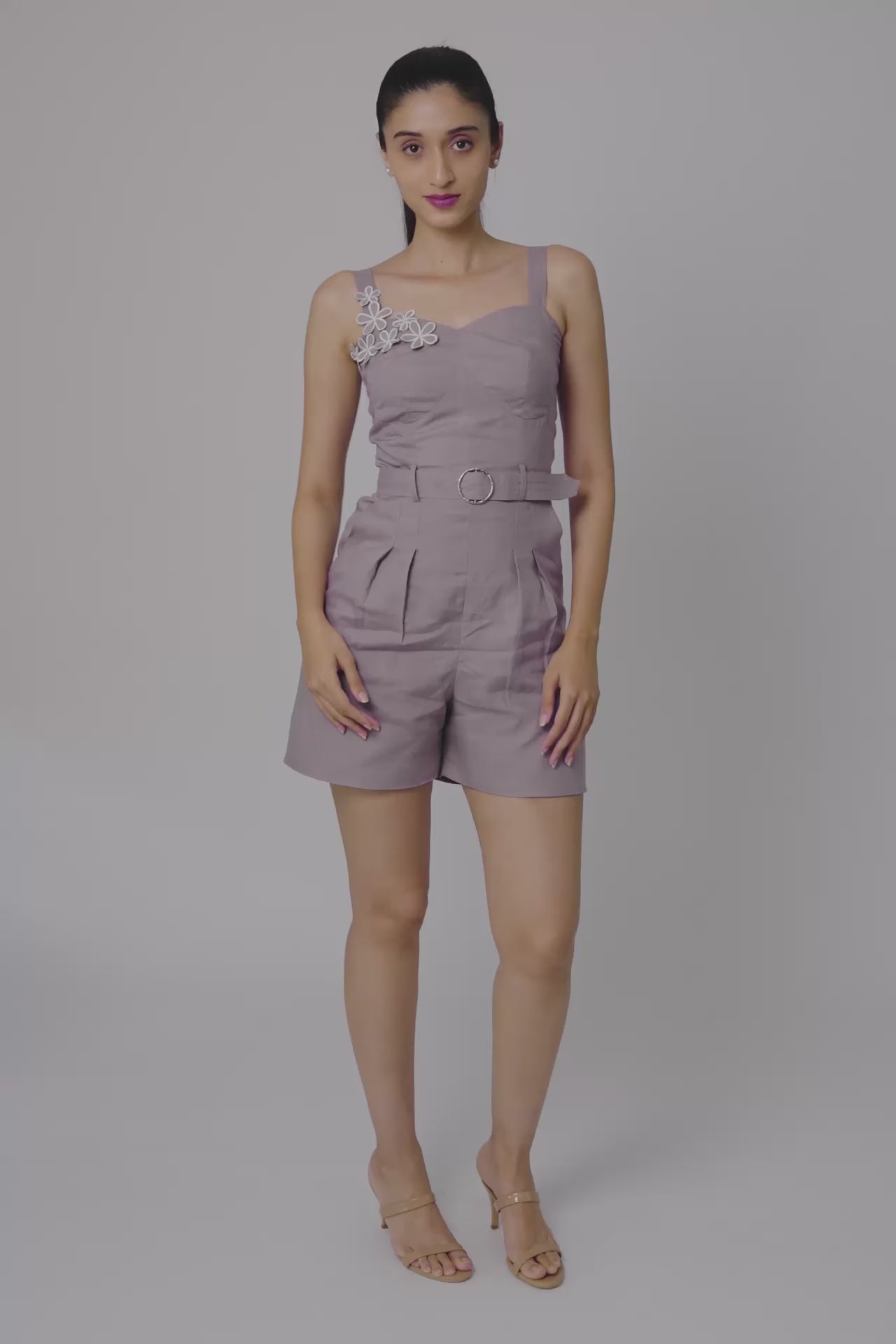 Purple Dove Playsuit by THE MRCH MUSE