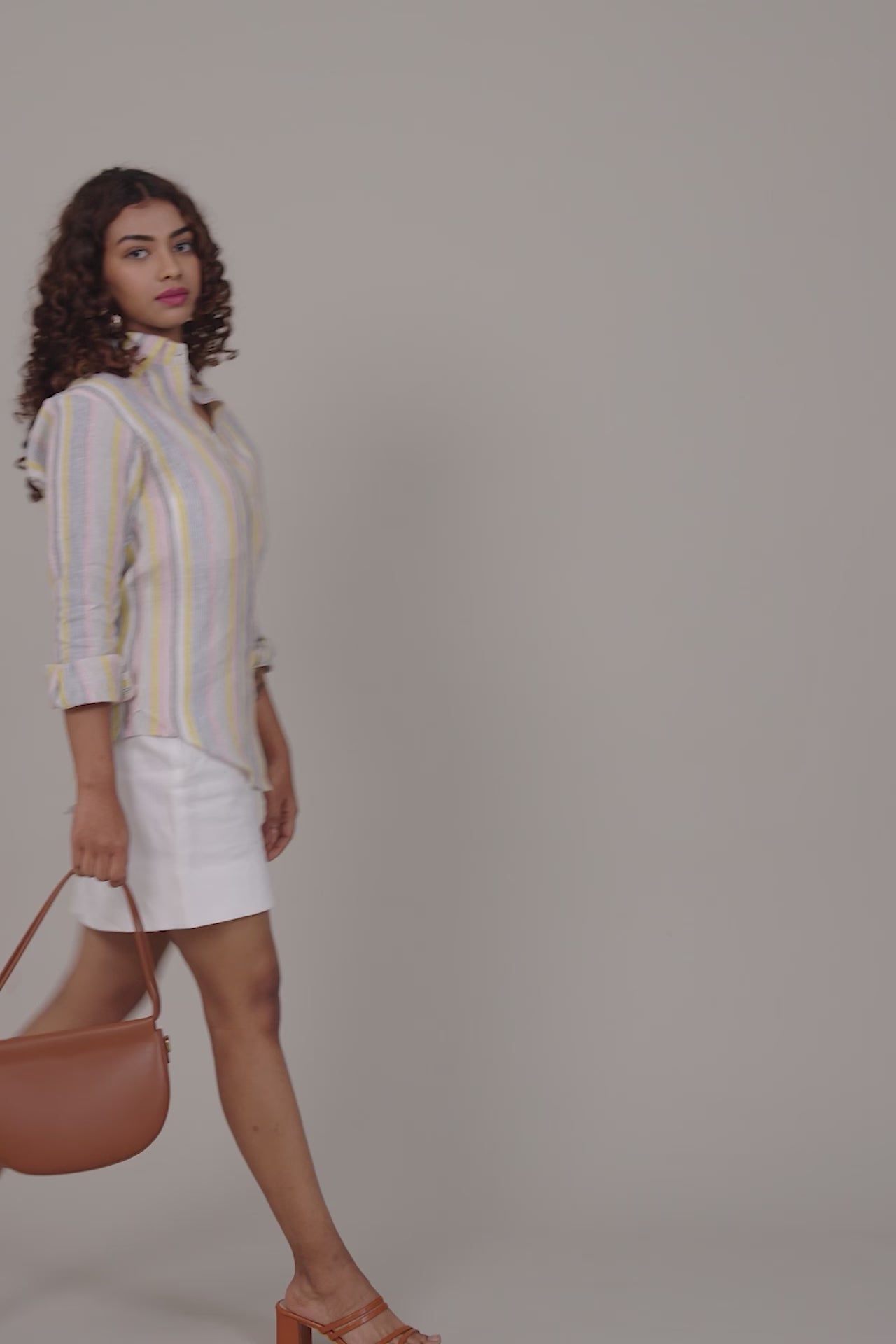Striped Linen Shirt by THE MRCH MUSE